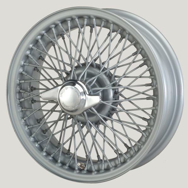 5½" x 14" 72 Spoke Silver Painted Wire Wheel - Classic Spares