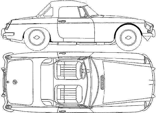 MGB Line Drawing - MGB Tailor-Made Indoor Car Cover - Classic Spares