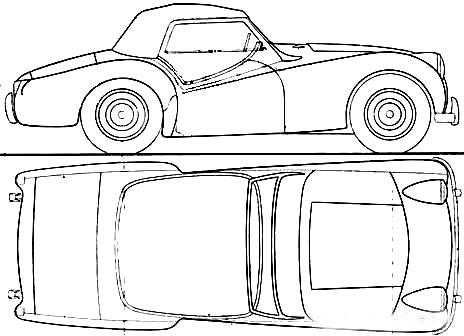 Triumph Line Drawing - Triumph TR Tailor-Made Indoor Car Cover - Classic Spares
