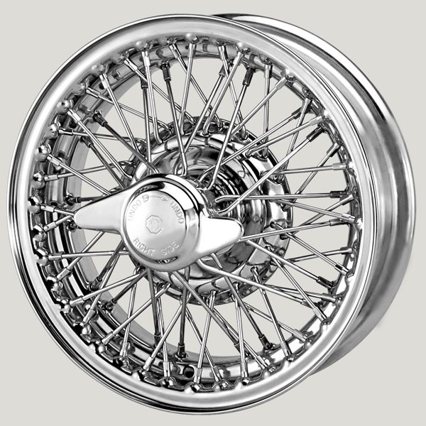 4" x 13" 60 Spoke Chrome Wire Wheel - Classic Spares