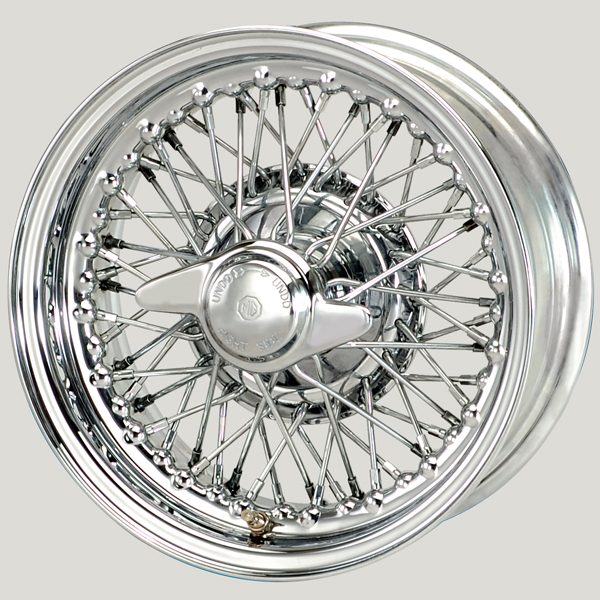 5 ½" x 13" 60 Spoke Chrome Wire Wheel - Classic Spares