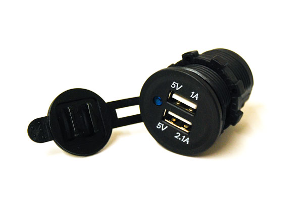 Black 12V USB Port Socket - Classic Spares