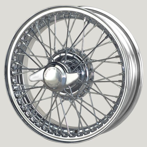 4" x 15" 48 Spoke Chrome Wire Wheel - Classic Spares