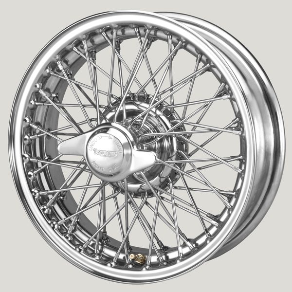 4½" x 15" 60 Spoke Chrome Wire Wheel - Classic Spares
