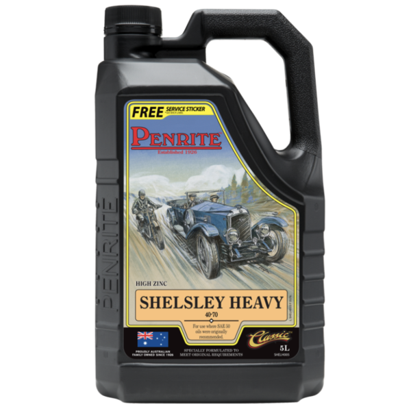 Penrite Shelsley Heavy, available at Classic Spares in 5 Litres.