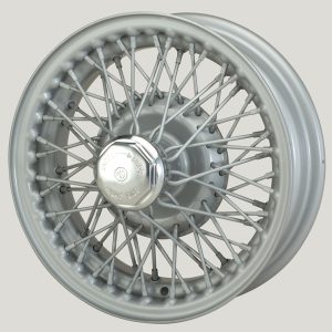 4" x 13" 60 Spoke Silver Painted Wire Wheel - Classic Spares