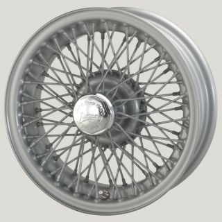 5" x 15" 72 Spoke Silver Painted Wire Wheel - Classic Spares