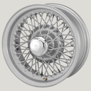 5.5" x 13" 60 Spoke Silver Painted Wire Wheel