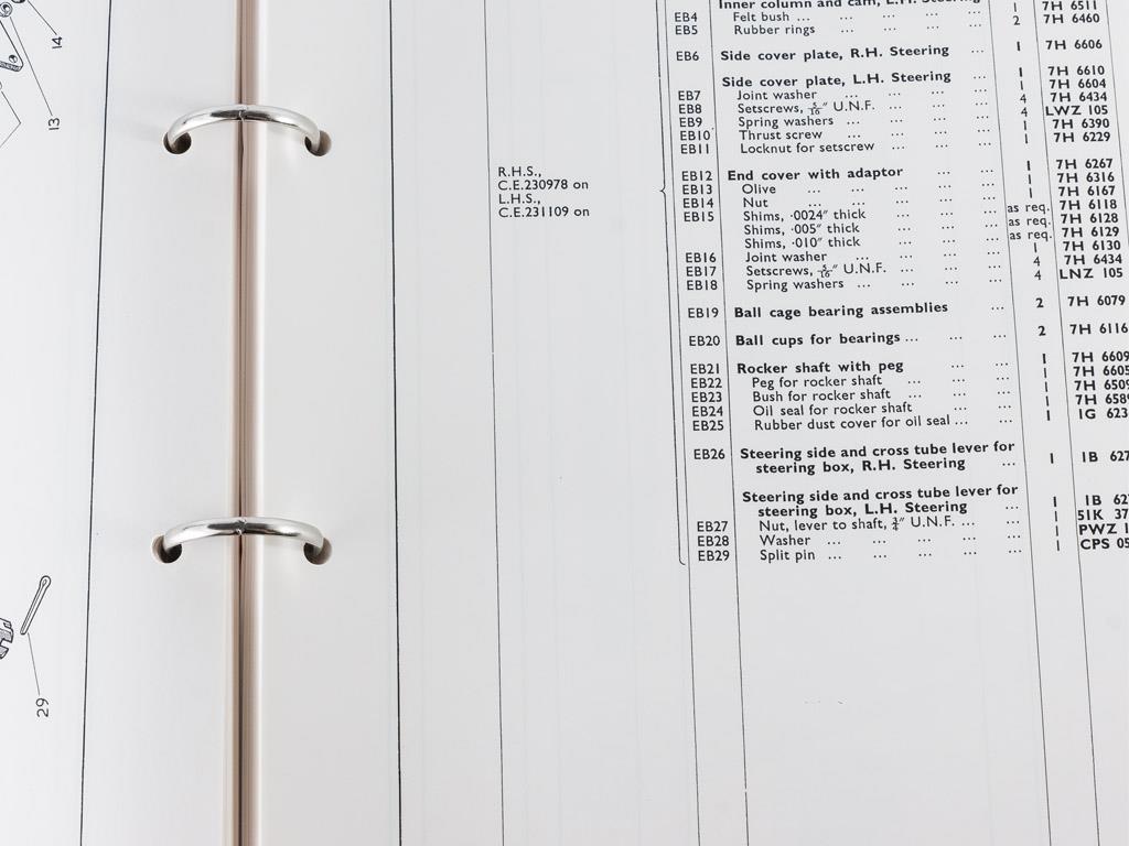 Austin Healey 100 Parts List Book Classic Spares
